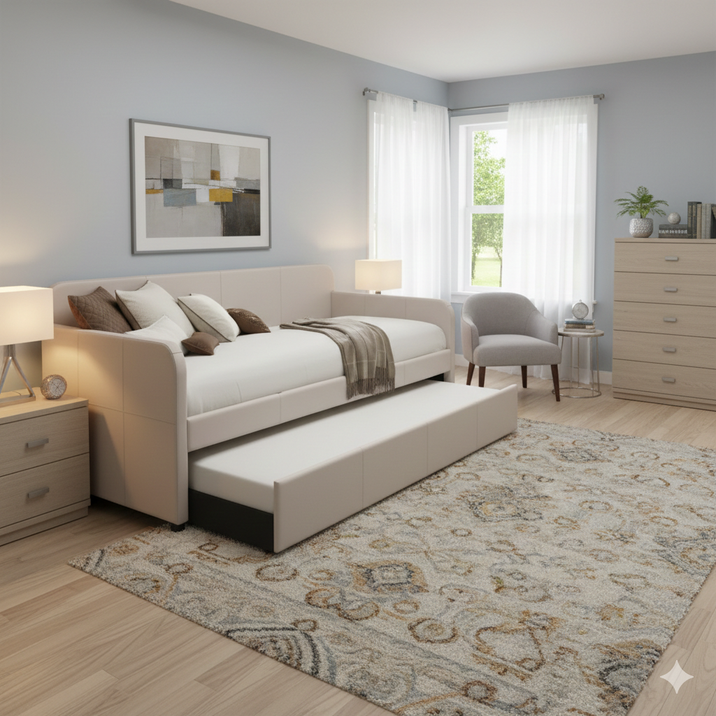 Fondo: Daybed para la familia y los que se autoinvitan, para que ya no duerman en el sofá